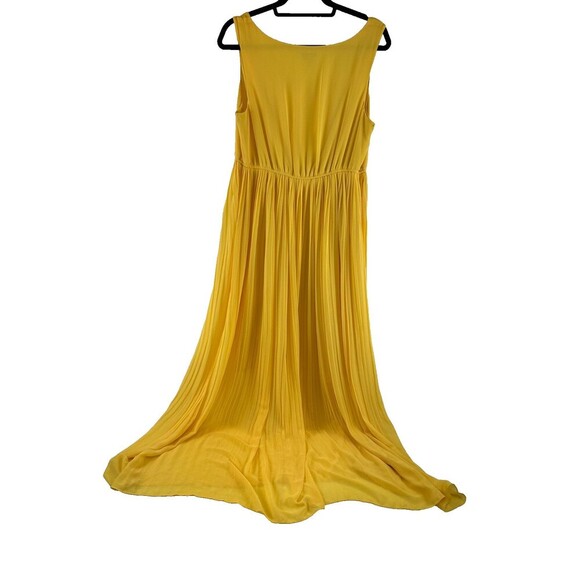 Torrid Yellow Pleated Dress Gown Maxi Long Pullover Sleeveless Scoop Women Large - Picture 8 of 16